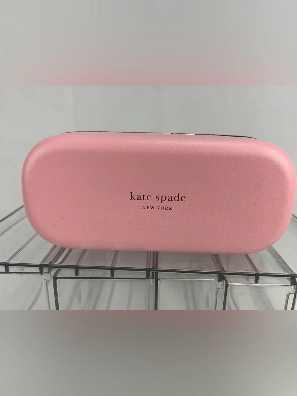 Kate Spade Pink and Green Hard Shell Clutch Case